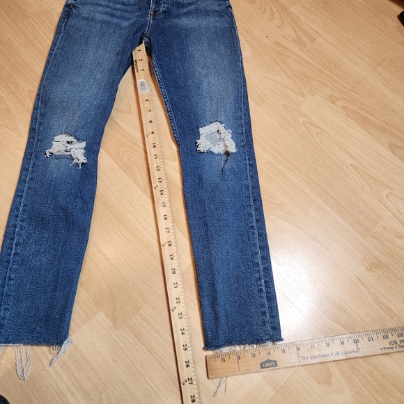 REDONE Ankle Crop Jeans Dusk Destroy Button Fly Womens Size 26 (2) - Picture 10 of 15